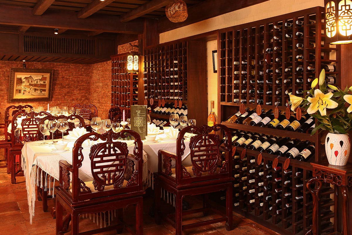 Wine cellar at Mandarine restaurant